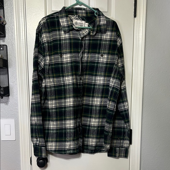 Alpine Design Green and Blue Plaid Shirt - Picture 2 of 4